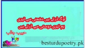 log dartay hain dushmni say teri