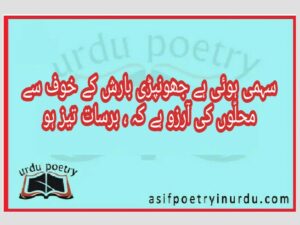 sehmi hui hai jhonpri barish kay khauf say