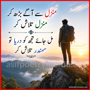 manzil se aage badh kar manzil talash kar poetry